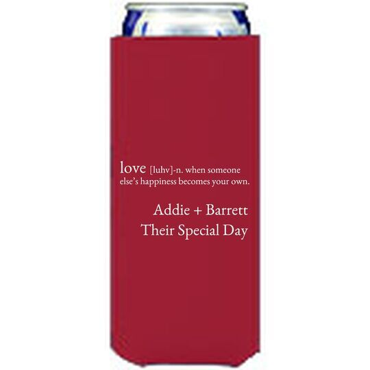 Definition of Love Collapsible Slim Koozies